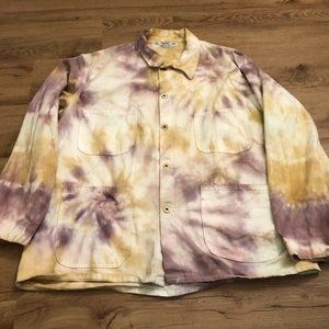 Vintage Universal Overall Chicago STONE CUTTER Paint Chore Jacket Tie Dye 48